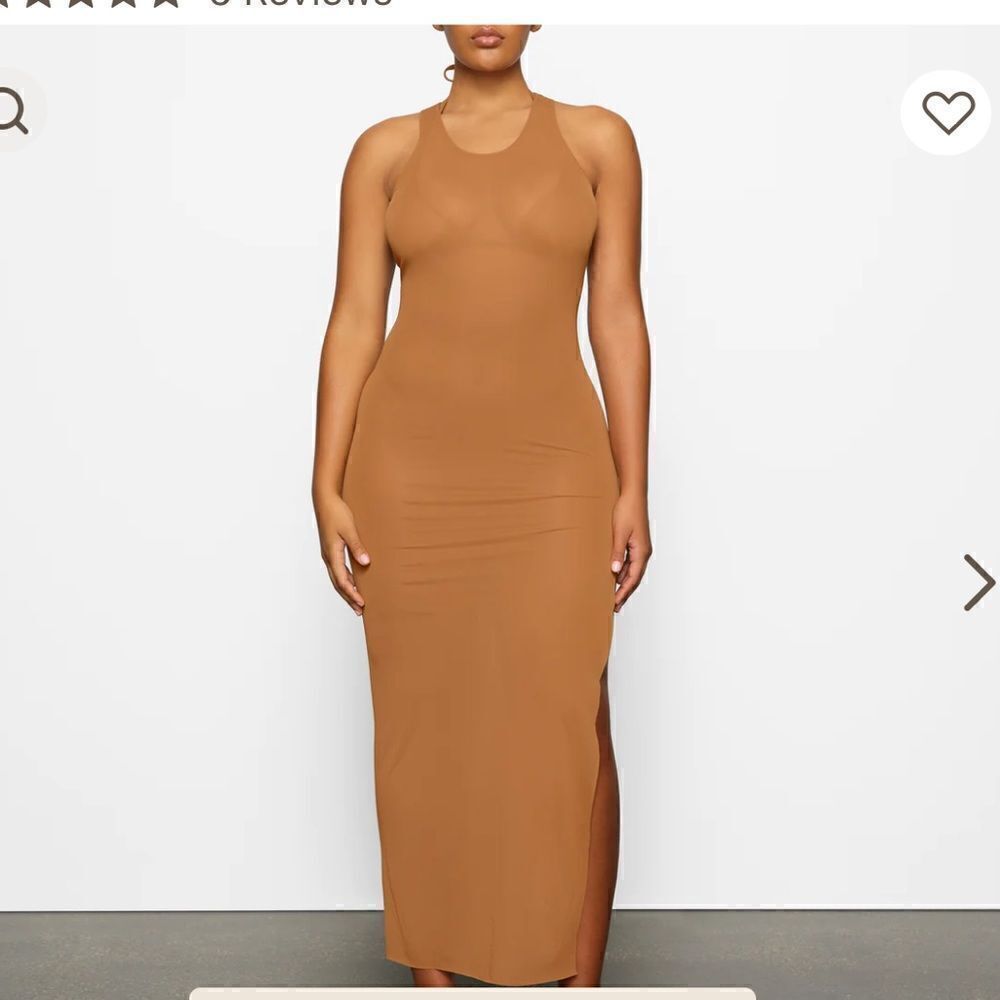 NWT SKIMS MESH LONG TANK DRESS M